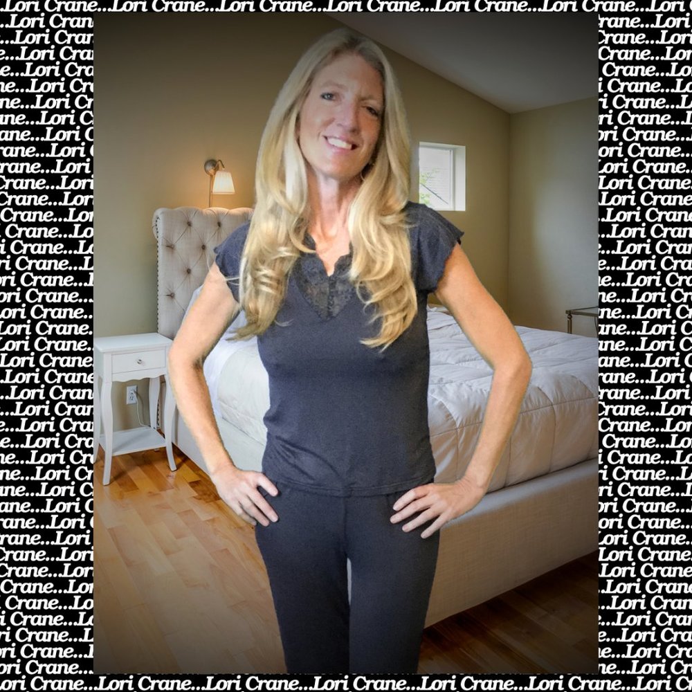 "Hanna" Super Soft Gray Pajama Set with lace trim - Picture 2 of 7